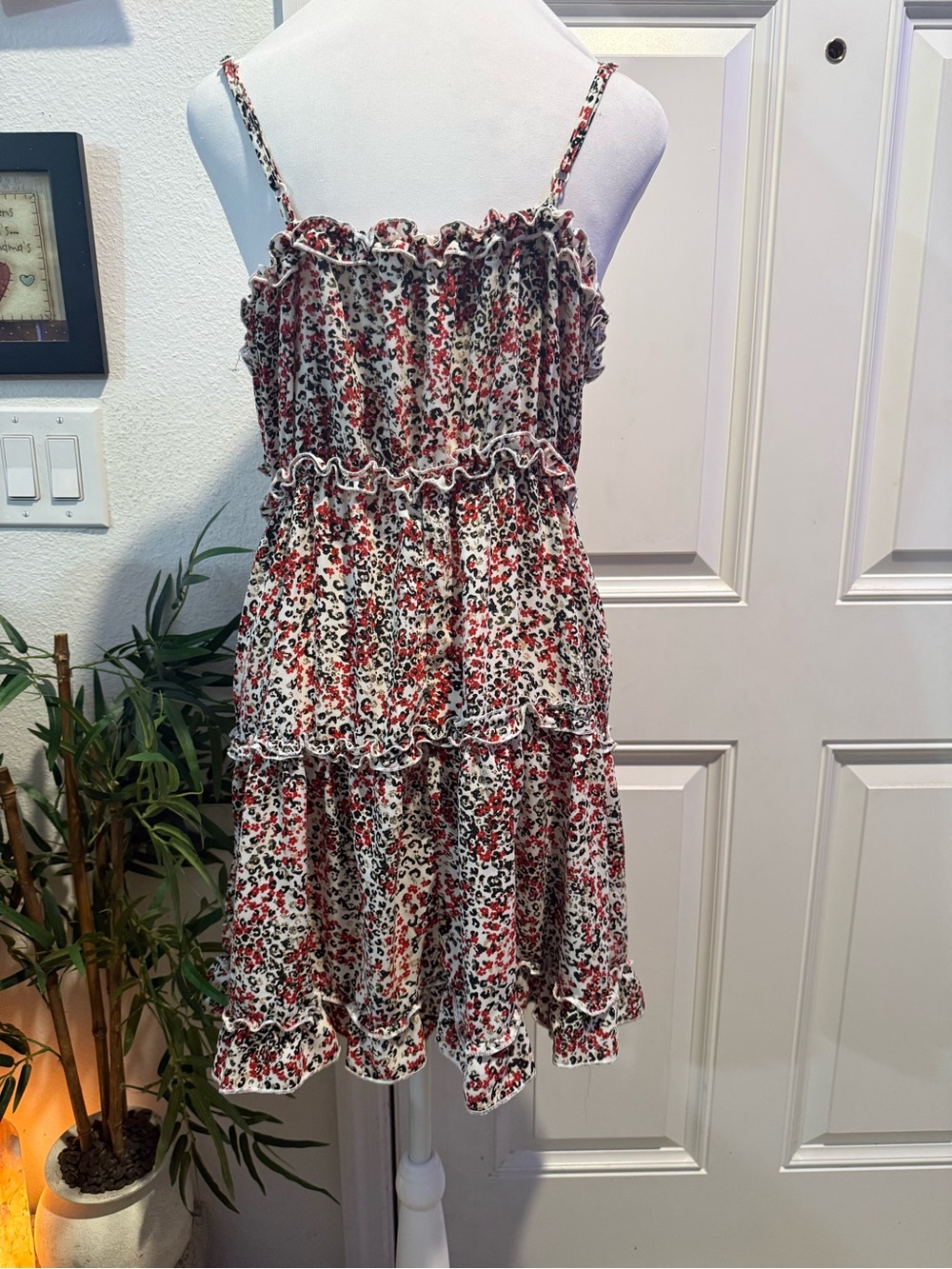 Inspired Hearts Floral Tiered Ruffle Sundress Camo Medium - Picture 5 of 7